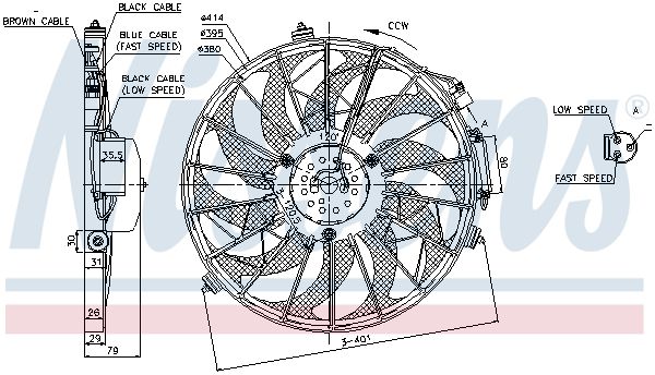 NISSENS Ventilators, Motora dzesēšanas sistēma 85648