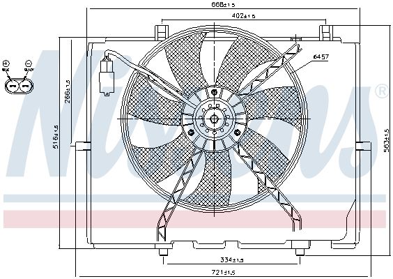 NISSENS Ventilators, Motora dzesēšanas sistēma 85654