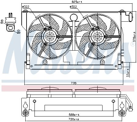 NISSENS Ventilators, Motora dzesēšanas sistēma 85661