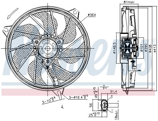 NISSENS Ventilators, Motora dzesēšanas sistēma 85662