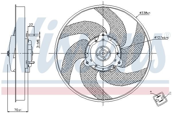 NISSENS Ventilators, Motora dzesēšanas sistēma 85667
