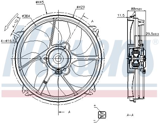 NISSENS Ventilators, Motora dzesēšanas sistēma 85669