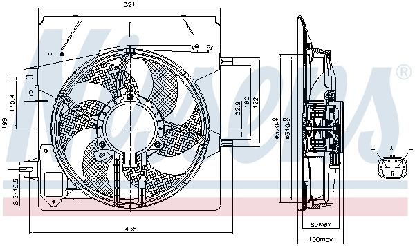 NISSENS Ventilators, Motora dzesēšanas sistēma 85670