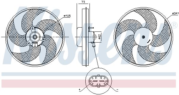 NISSENS Ventilators, Motora dzesēšanas sistēma 85672