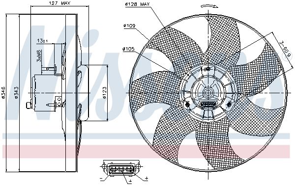 NISSENS Ventilators, Motora dzesēšanas sistēma 85698