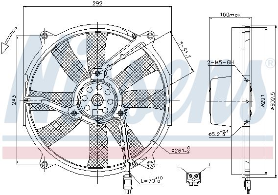NISSENS Ventilators, Motora dzesēšanas sistēma 85701