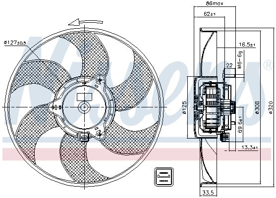 NISSENS Ventilators, Motora dzesēšanas sistēma 85705