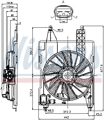 NISSENS Ventilators, Motora dzesēšanas sistēma 85706