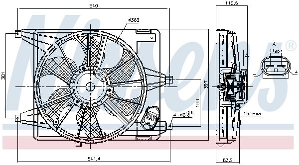 NISSENS Ventilators, Motora dzesēšanas sistēma 85708