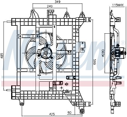 NISSENS Ventilators, Motora dzesēšanas sistēma 85711