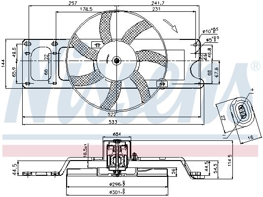 NISSENS Ventilators, Motora dzesēšanas sistēma 85712