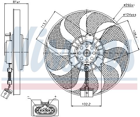 NISSENS Ventilators, Motora dzesēšanas sistēma 85715