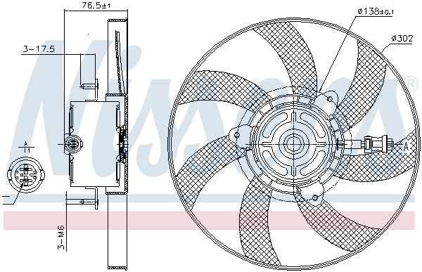 NISSENS Ventilators, Motora dzesēšanas sistēma 85716