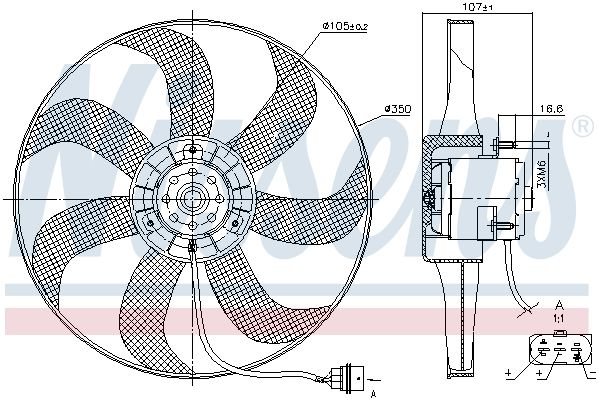NISSENS Ventilators, Motora dzesēšanas sistēma 85725