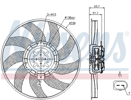 NISSENS Ventilators, Motora dzesēšanas sistēma 85727