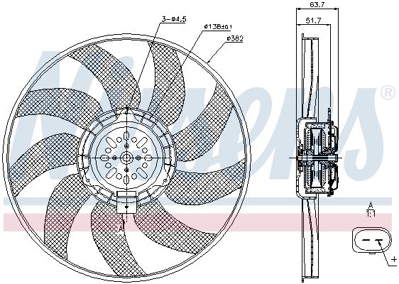NISSENS Ventilators, Motora dzesēšanas sistēma 85728