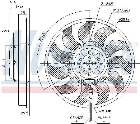 NISSENS Ventilators, Motora dzesēšanas sistēma 85731