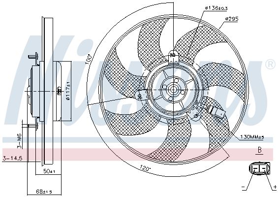 NISSENS Ventilators, Motora dzesēšanas sistēma 85733