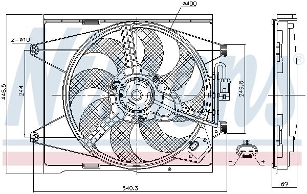 NISSENS Ventilators, Motora dzesēšanas sistēma 85744