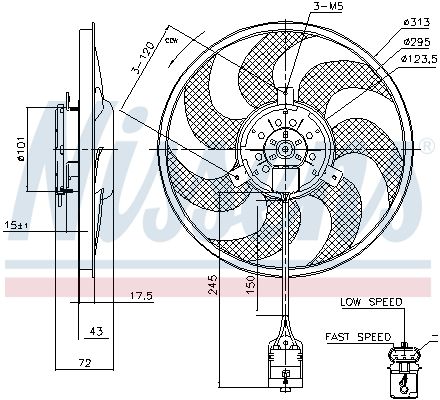 NISSENS Ventilators, Motora dzesēšanas sistēma 85754