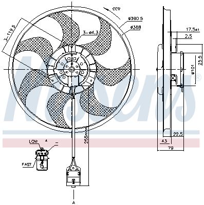 NISSENS Ventilators, Motora dzesēšanas sistēma 85777