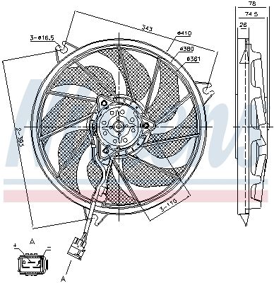 NISSENS Ventilators, Motora dzesēšanas sistēma 85787