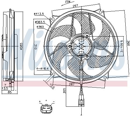 NISSENS Ventilators, Motora dzesēšanas sistēma 85790