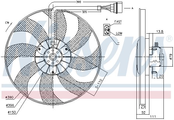 NISSENS Ventilators, Motora dzesēšanas sistēma 85796
