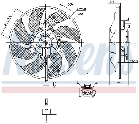 NISSENS Ventilators, Motora dzesēšanas sistēma 85806