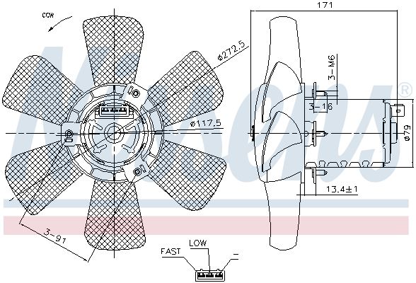 NISSENS Ventilators, Motora dzesēšanas sistēma 85809