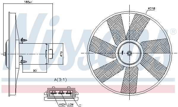 NISSENS Ventilators, Motora dzesēšanas sistēma 85838