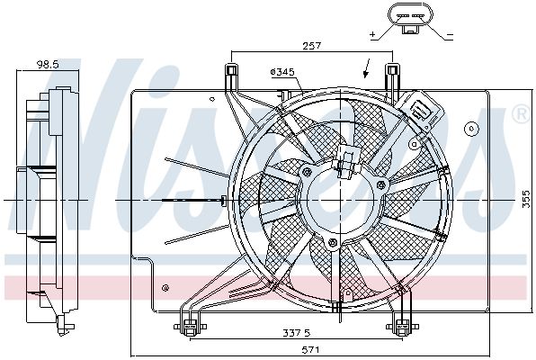 NISSENS Ventilators, Motora dzesēšanas sistēma 85910