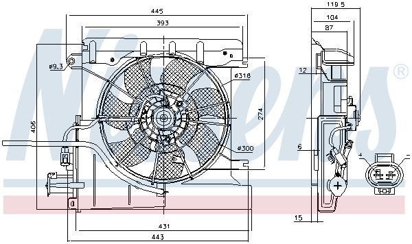 NISSENS Ventilators, Motora dzesēšanas sistēma 85939