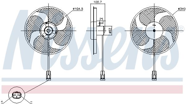 NISSENS Ventilators, Motora dzesēšanas sistēma 85941