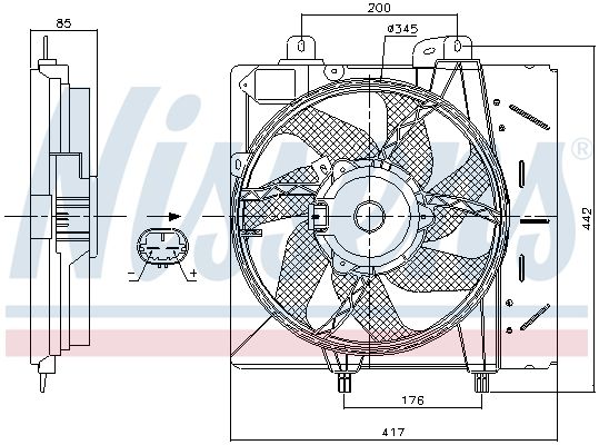 NISSENS Ventilators, Motora dzesēšanas sistēma 85991