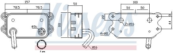 NISSENS Eļļas radiators, Motoreļļa 90580