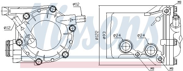 NISSENS Eļļas radiators, Motoreļļa 90583