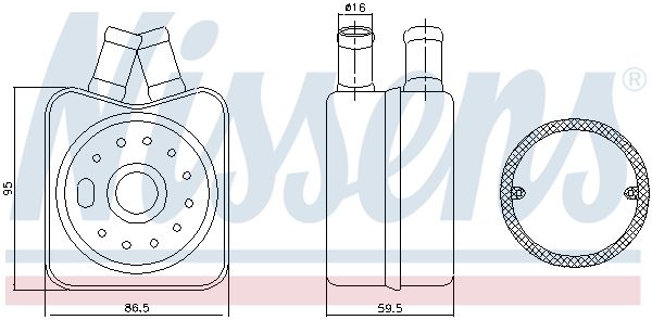 NISSENS Eļļas radiators, Motoreļļa 90608