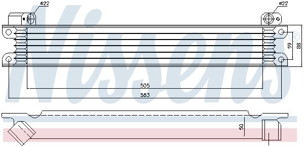 NISSENS Eļļas radiators, Motoreļļa 90615