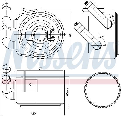 NISSENS Eļļas radiators, Motoreļļa 90695