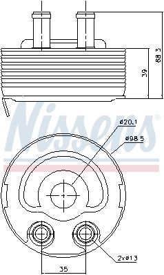 NISSENS Eļļas radiators, Motoreļļa 90719