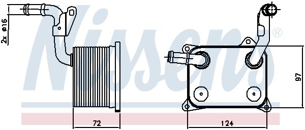 NISSENS Eļļas radiators, Motoreļļa 90744