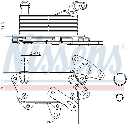 NISSENS Eļļas radiators, Automātiskā pārnesumkārba 90748