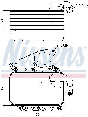 NISSENS Eļļas radiators, Motoreļļa 91100
