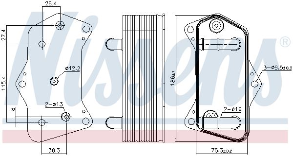 NISSENS Eļļas radiators, Automātiskā pārnesumkārba 91156