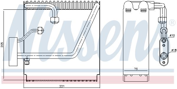 NISSENS Испаритель, кондиционер 92204