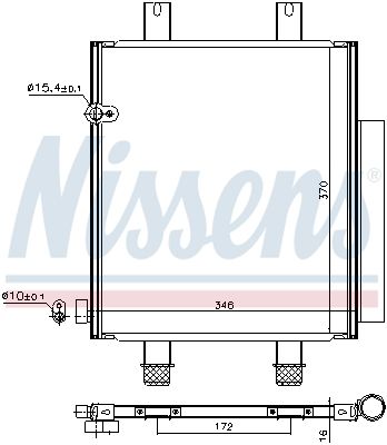 NISSENS Конденсатор, кондиционер 940561