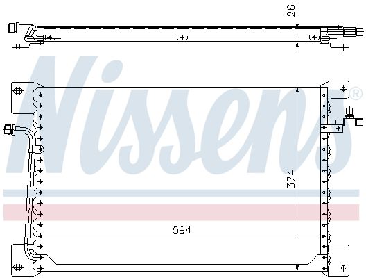 NISSENS Конденсатор, кондиционер 94177