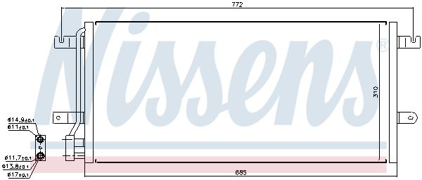 NISSENS Kondensators, Gaisa kond. sistēma 94524