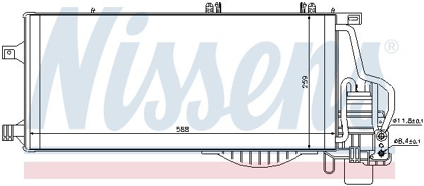 NISSENS Конденсатор, кондиционер 94548